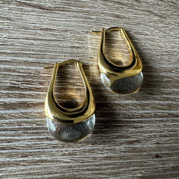 Vintage style hoop earrings N314 - Picture 3 of 4